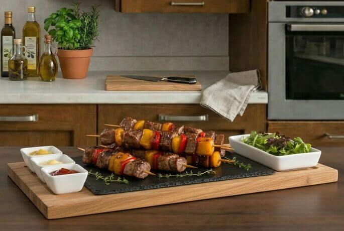 Spiedini di petto di anatra al miele