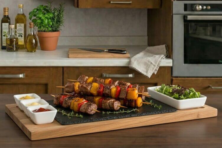 Spiedini di petto di anatra al miele