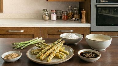 asparagi fritti in tempura o