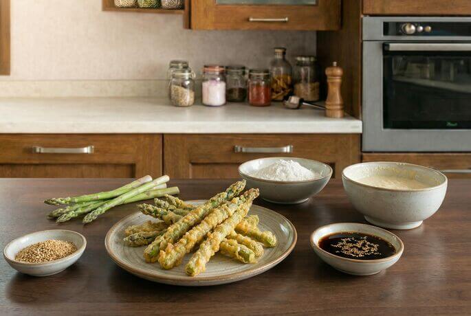 asparagi fritti in tempura o