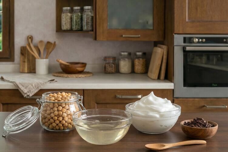 impasto soffice preparato con acquafaba