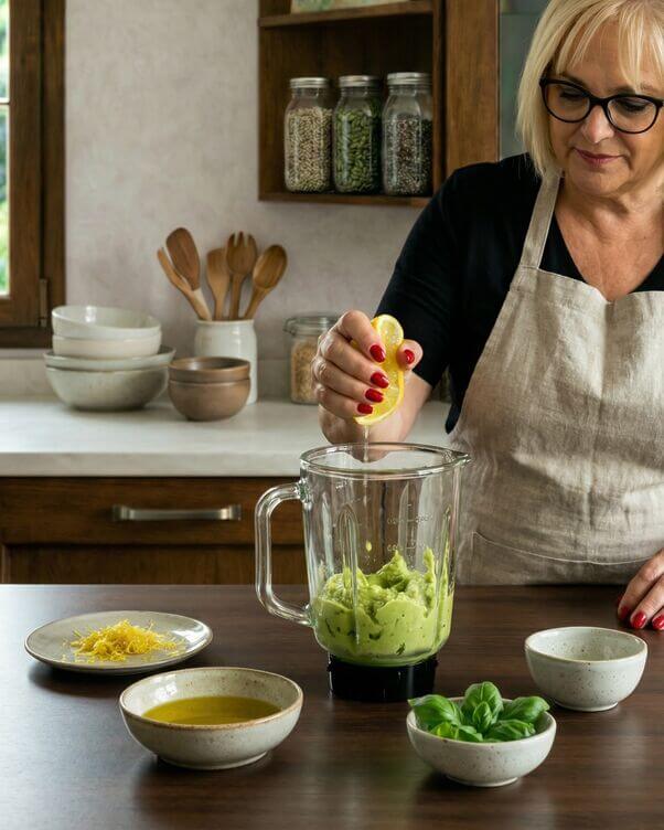 preparazione crema avocado della Calabria