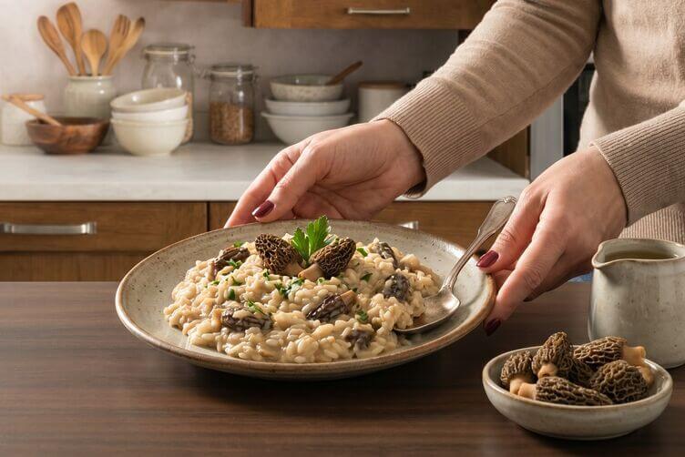 risotto con le spugnole risotto con le spugnole